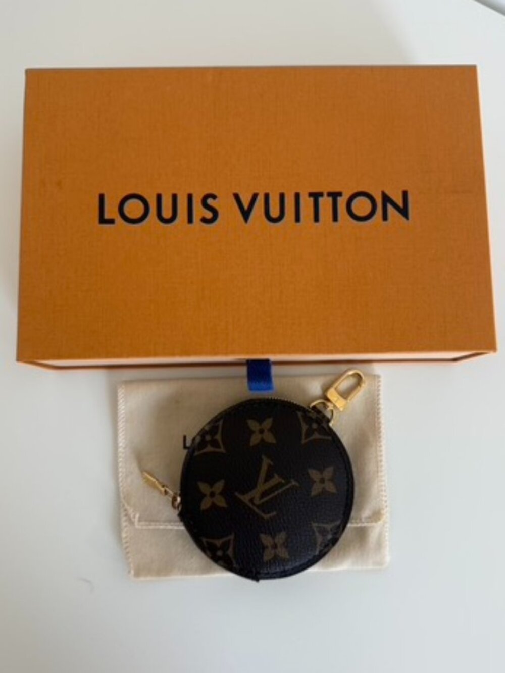 Authentic Louis Vuitton Multi Pochette Round Coin Purse + Box
